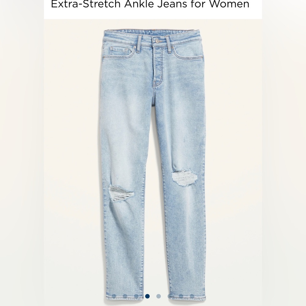 High-Waisted Button-Fly OG Straight Extra-Stretch Ankle Jeans